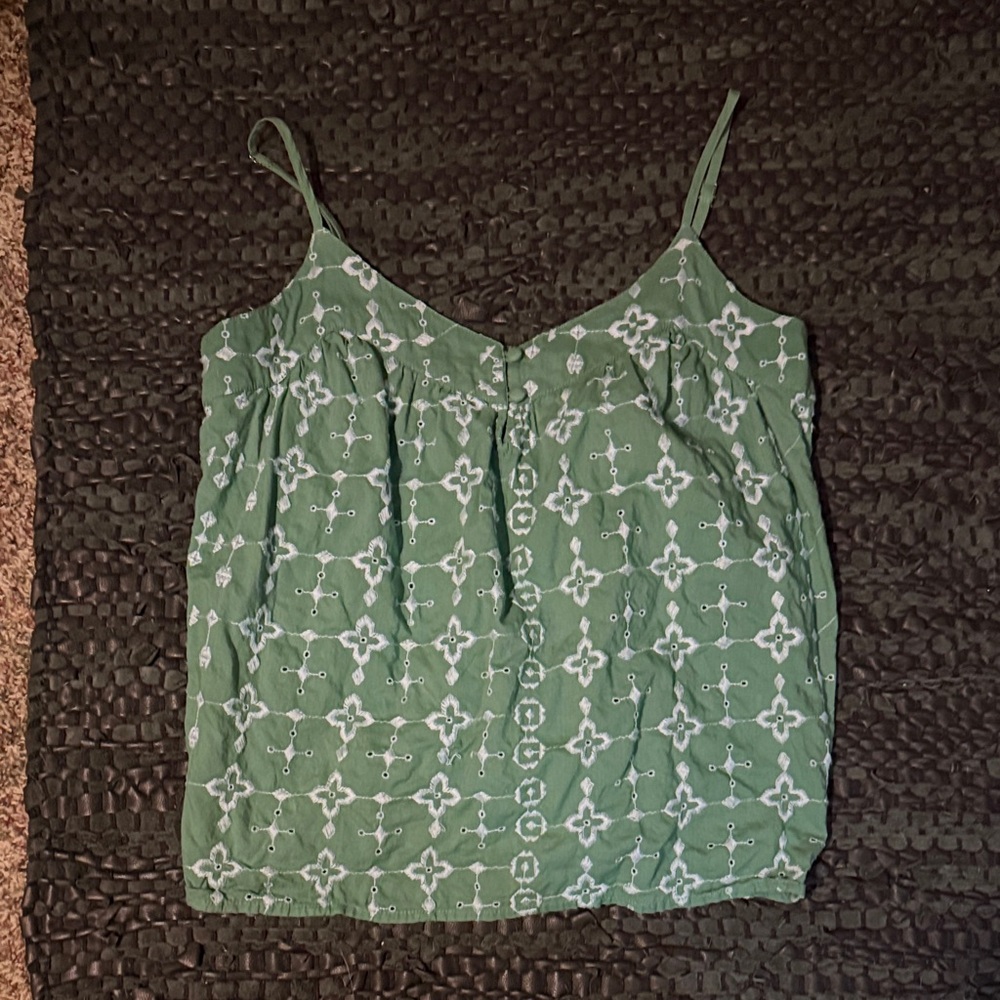 American Eagle Outfitters Sage Green Patterned Camisole